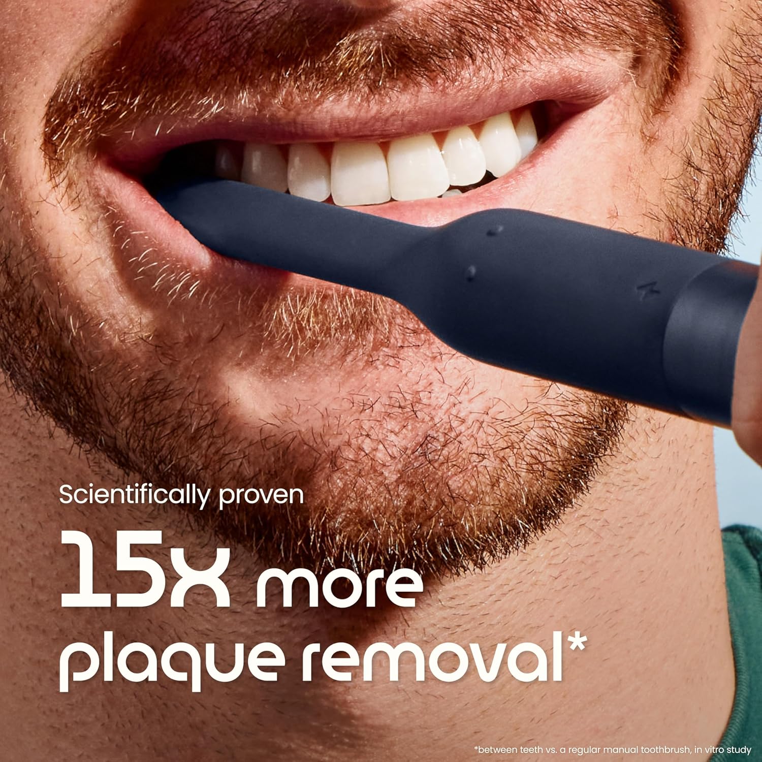 Quip Ultra Lite Sonic Electric Toothbrush, Slim Lightweight Design, 3 Brushing Modes, 15X More Plaque Removal, Pressure Sensor & 30-Day Battery, Ash Black