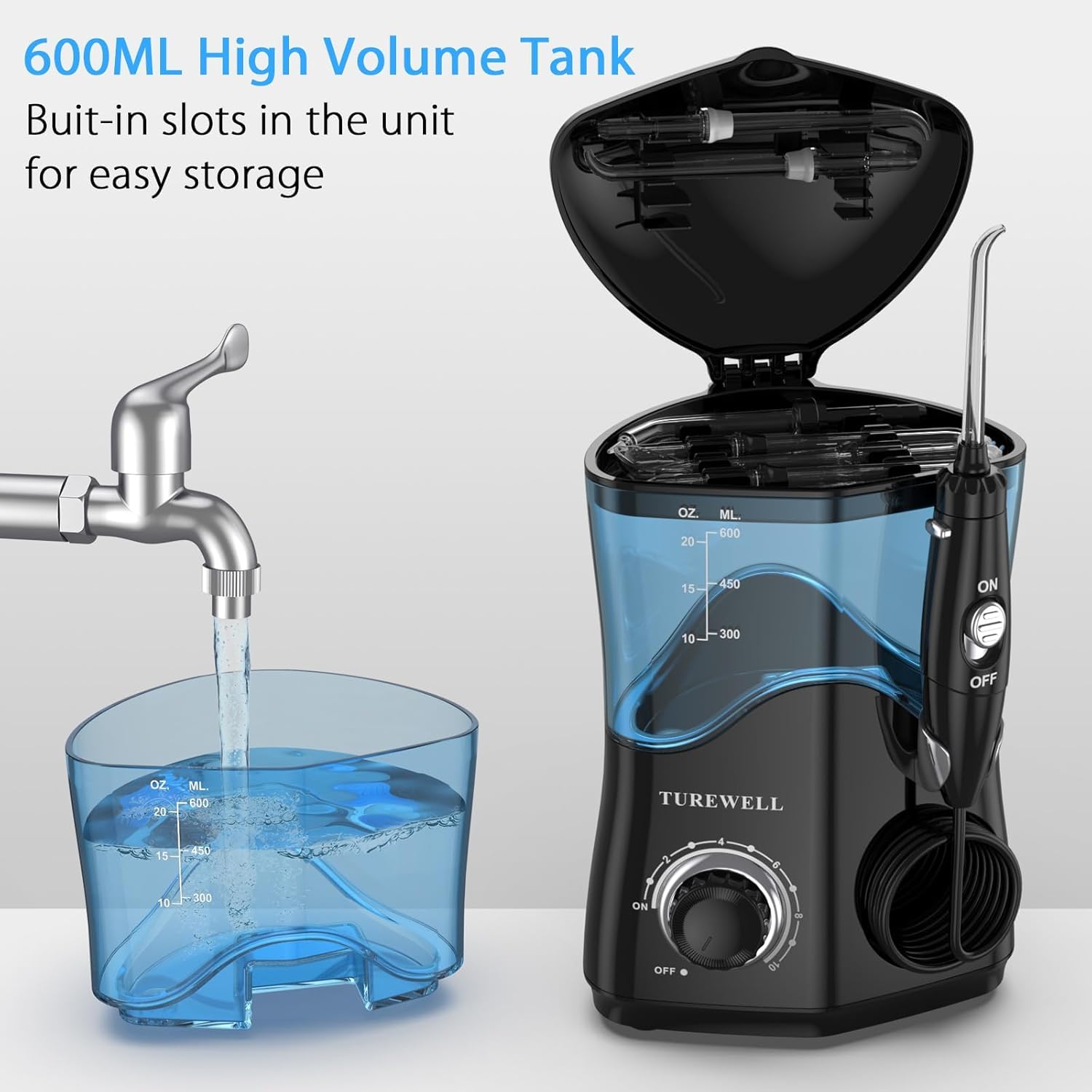 Turewell Water Flosser With 8 Tips