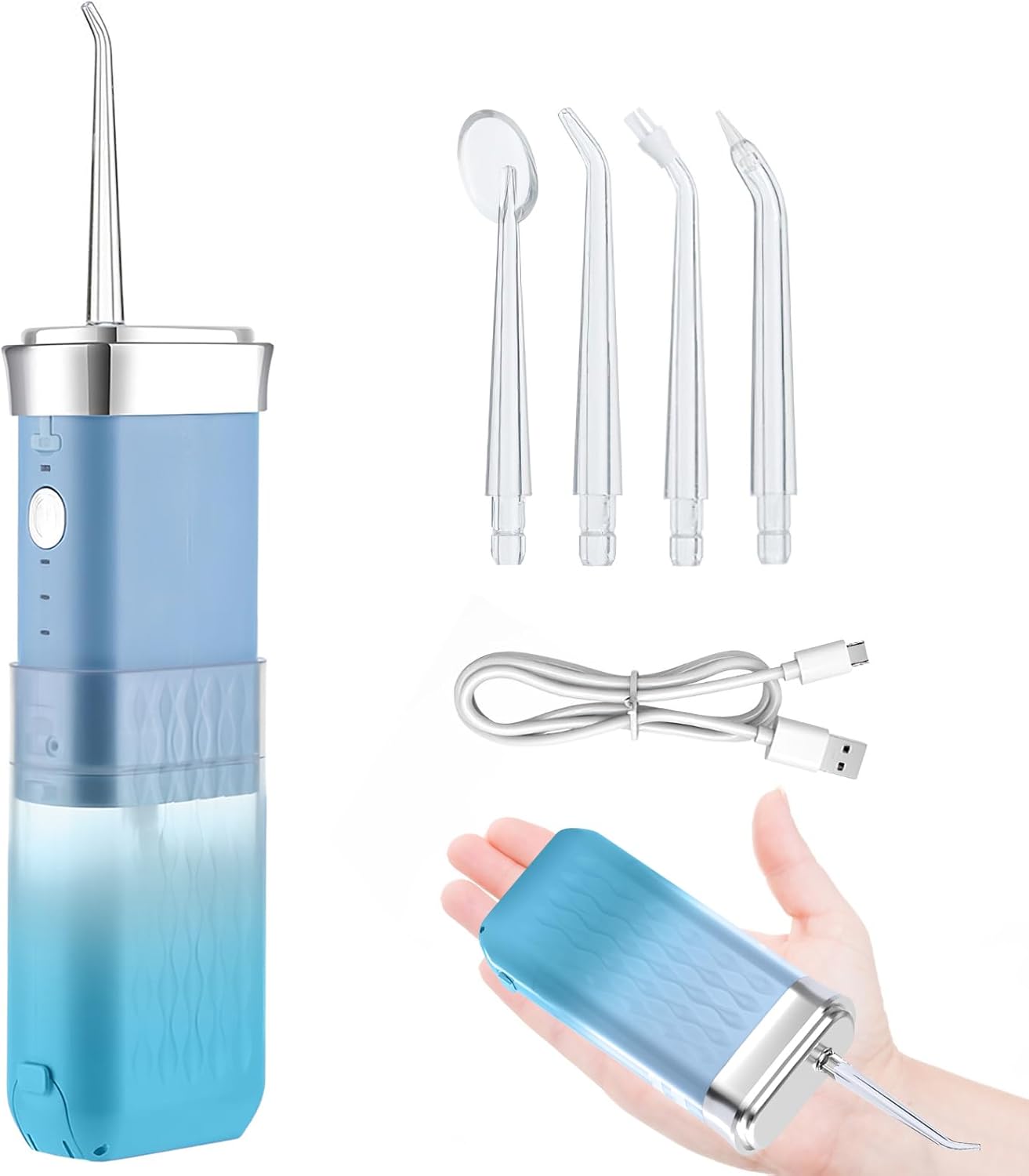 Mini Water Flosser For Travel: Portable Compact Design, Cordless Oral Irrigator With 3 Modes, Removable Tank, Ipx7 Waterproof For Braces, Orthodontic, Sensitive Teeth For Teeth Cleaning