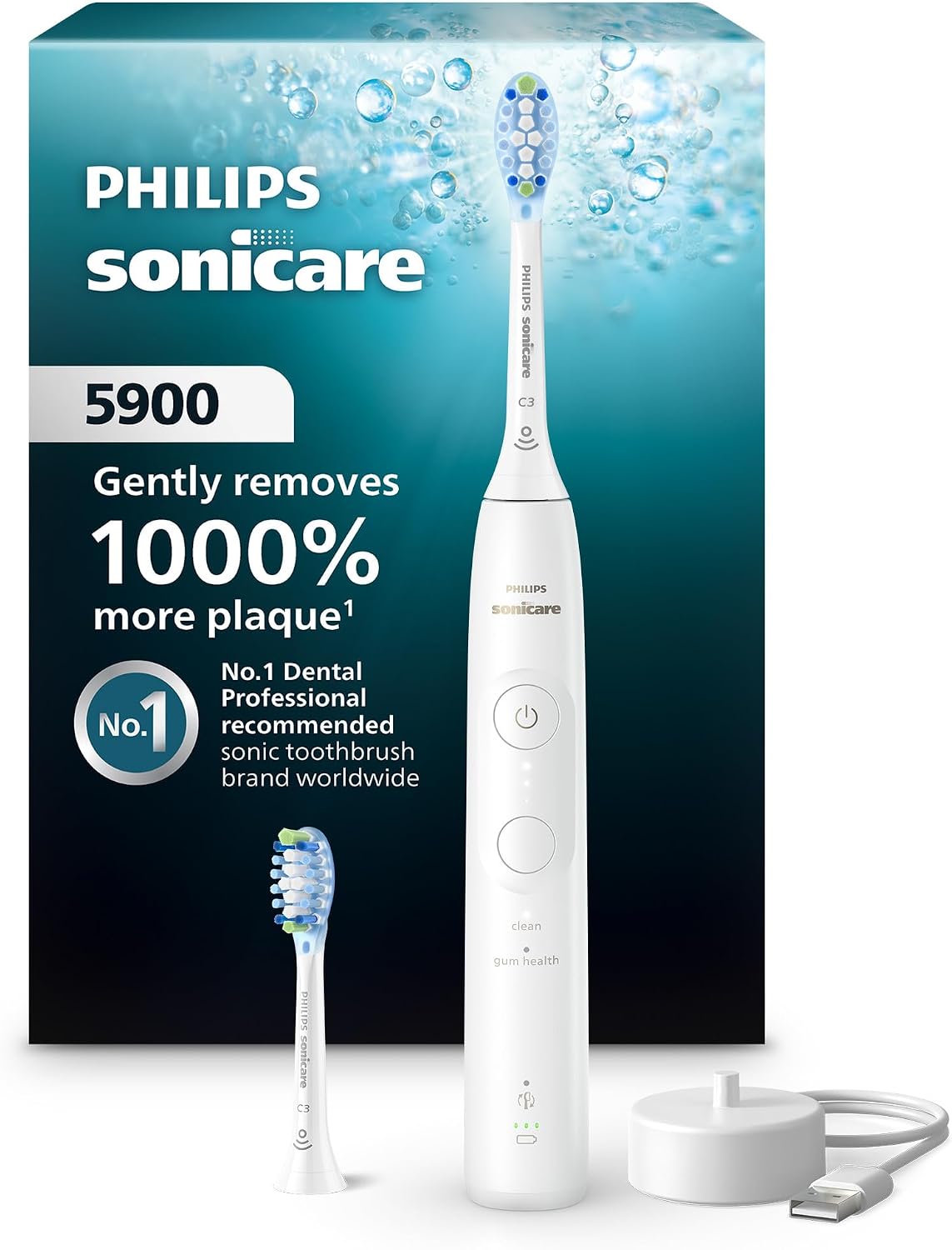 Helps showcase the overall design, colorway, and premium positioning of the toothbrush.
