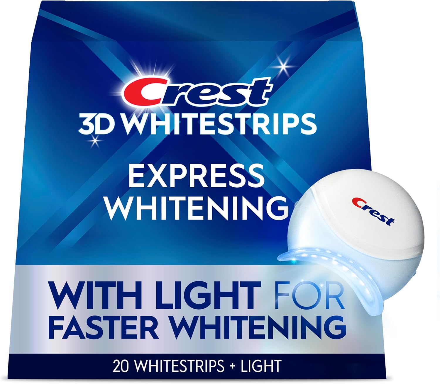 Brand identity, product naming, and the fact that this is a complete whitening kit with light.