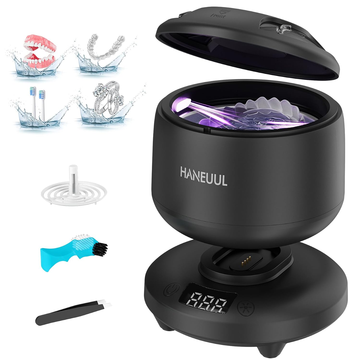 Highlights the overall design, size, and first impression of the cleaner as a countertop appliance.