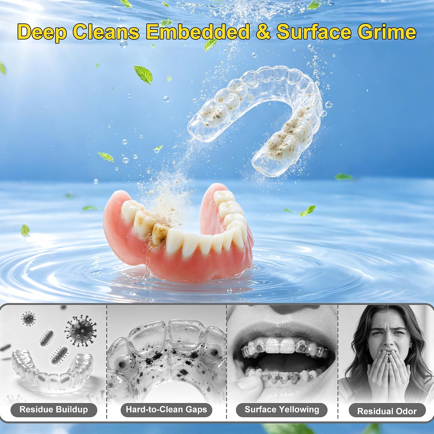 2026 Ultrasonic Retainer Cleaner Machine, Removable Base And Top Cover Black | 12 Months Warranty, Dental, Jewelry, Aligners, Braces, Night Guards, Mouth Guards Ultrasonic Retainer Cleaner Solution