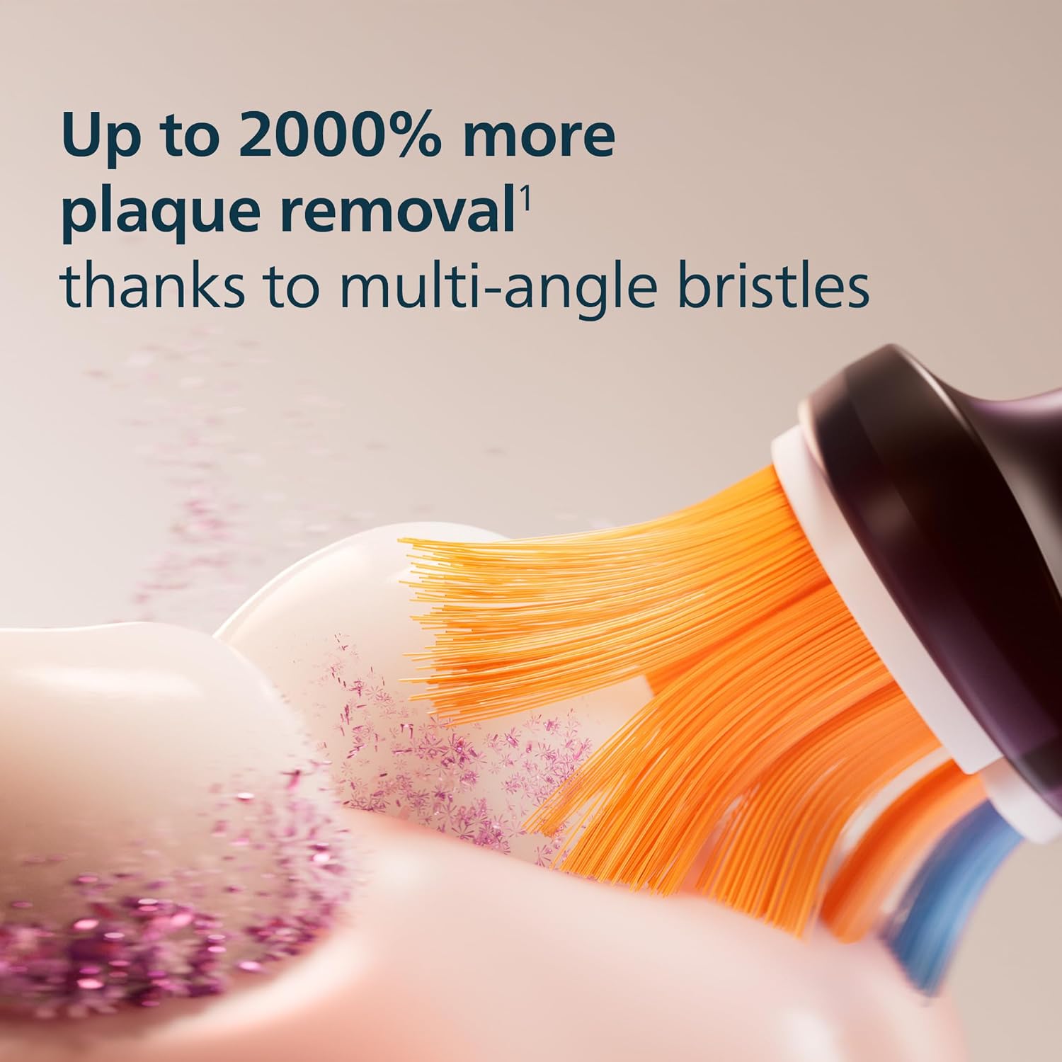 Philips Sonicare A3 All-In-One Brush Heads, 4-Pack, 1 Year Supply, Black | 2000% More Plaque Removal¹, 100% Whiter Teeth², Brushsync Reminder, Up To 62,000 Bristle Movements Per Min, Hx9094/95