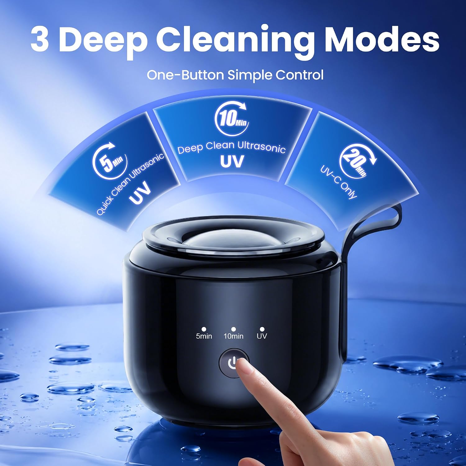 Retainer Cleaner Machine 48Khz, Portable Dental Ultrasonic Retainer Cleaner