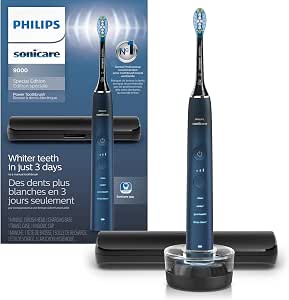 Philips Sonicare Diamondclean 9000 Electric Toothbrush, 1 Brush Head, Aqua