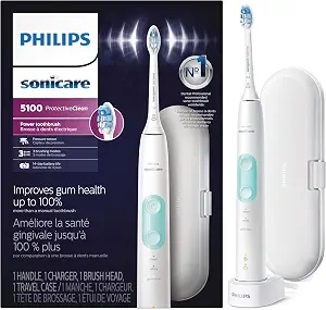 Philips Sonicare 5100 Rechargeable Electric Toothbrush, 1 Brush Head, White
