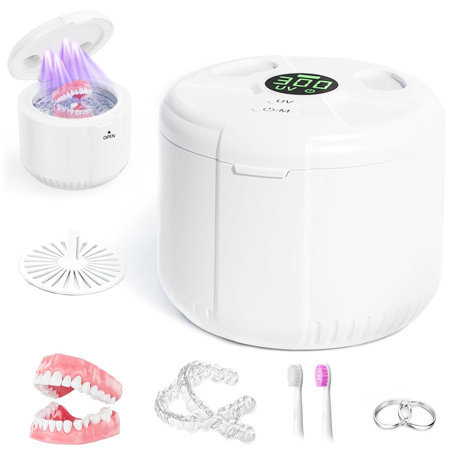Overall product appearance, portability, and the fact that it is a compact tabletop cleaner for oral appliances.