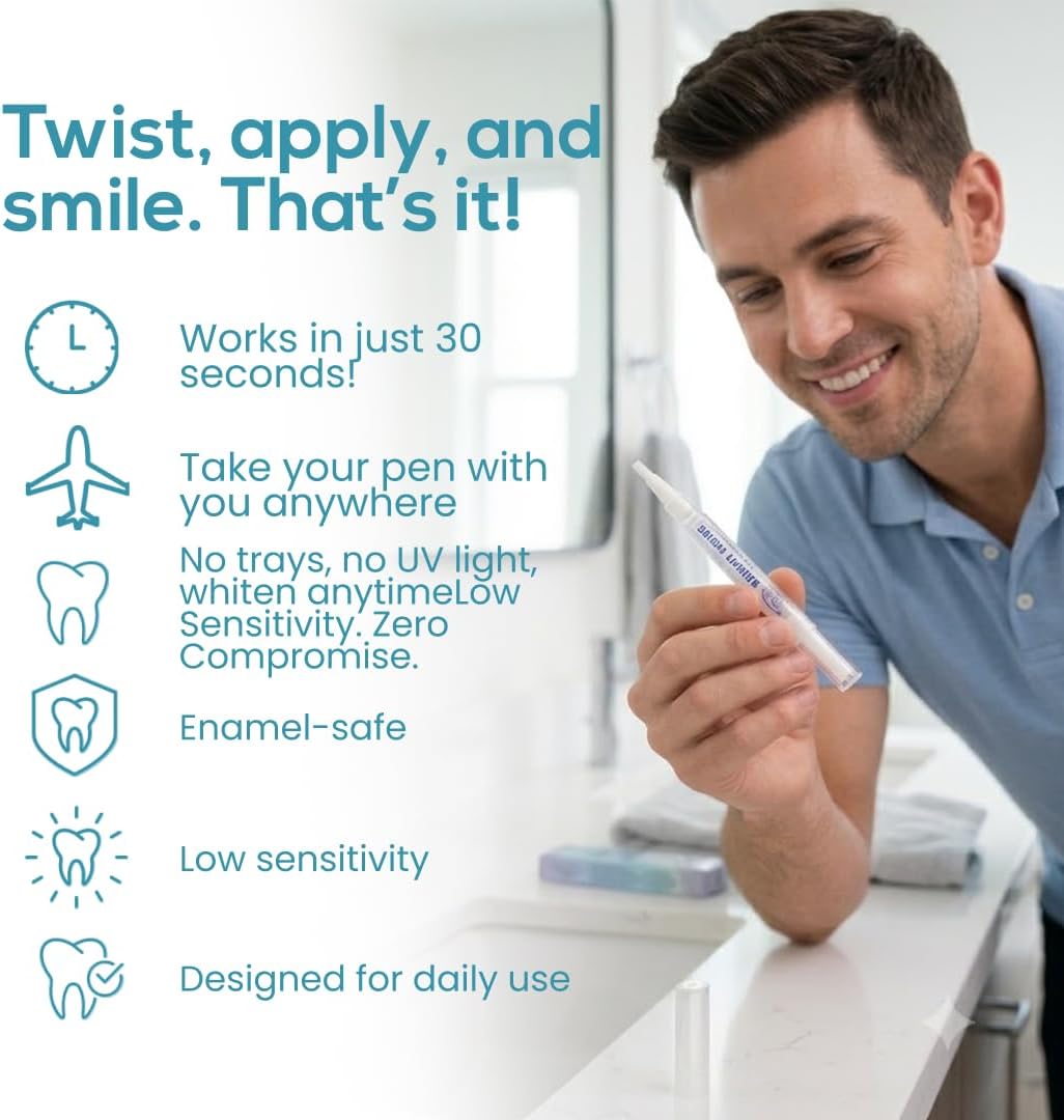 Venus Visage Teeth Whitening Pen And Tooth Polishing Kit (Pack Of 2) – Professional Teeth Whitening Gel, 30+ Uses, Low Sensitivity, Enamel-Safe Mint Formula – Removes Coffee, Wine & Tobacco Stains
