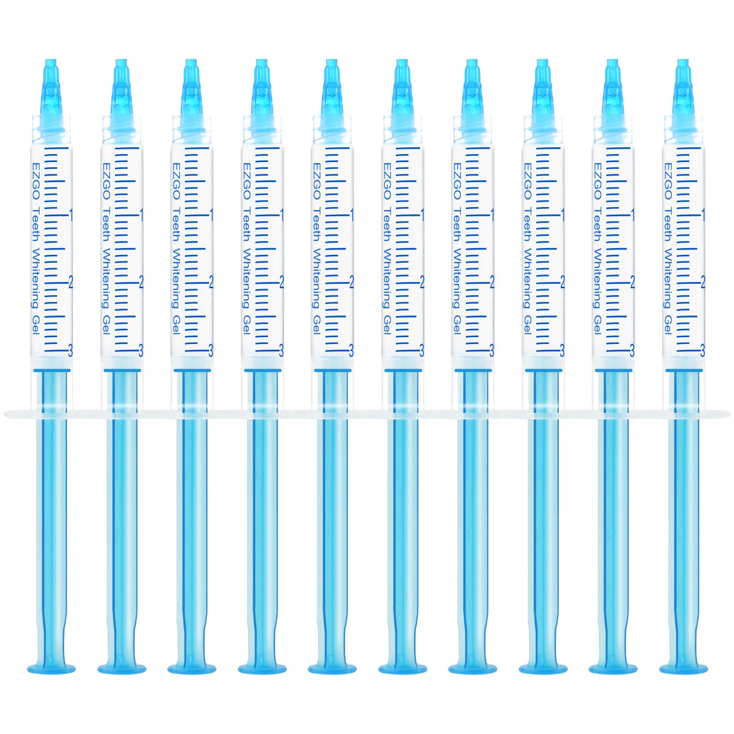 Best for showing the core offer: a 10-pack of whitening gel refills and the product’s overall presentation.