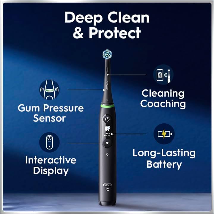 Supports discussion of the brush design, handle ergonomics, or Oral-B round head format.