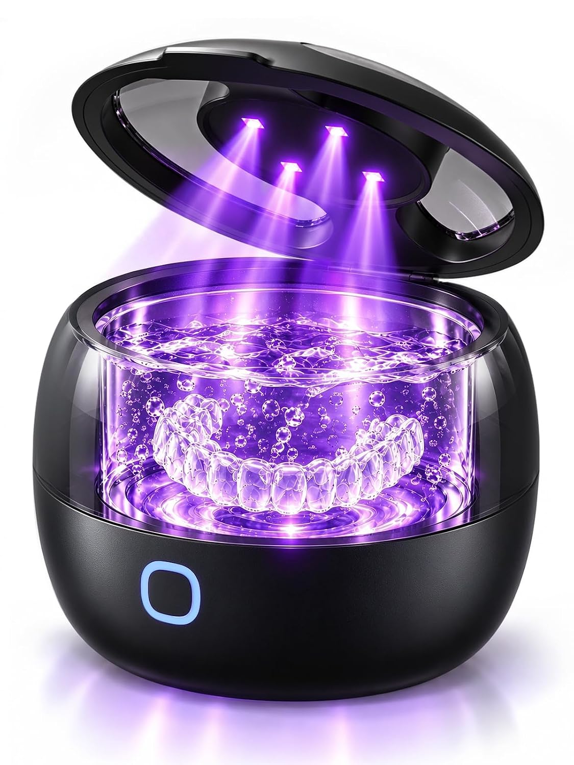 Overall design, compact footprint, and the device’s core identity as a retainer cleaner machine.