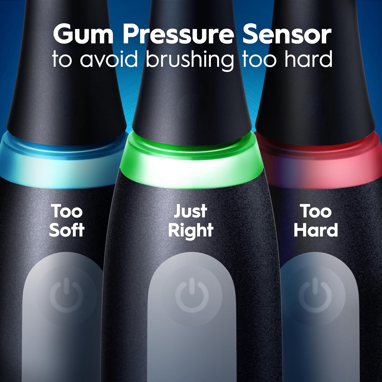 Technical details such as brush head design, controls, or sensor-related hardware.
