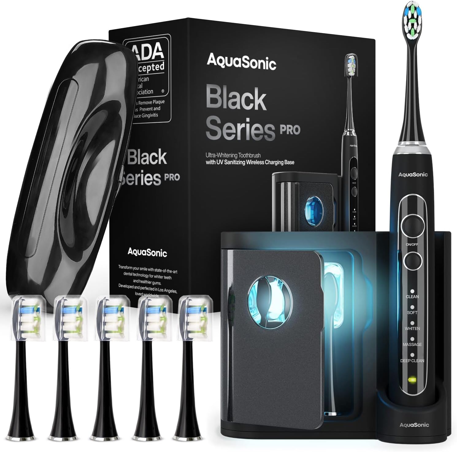 Aquasonic Black Series Pro Uv Electric Toothbrush